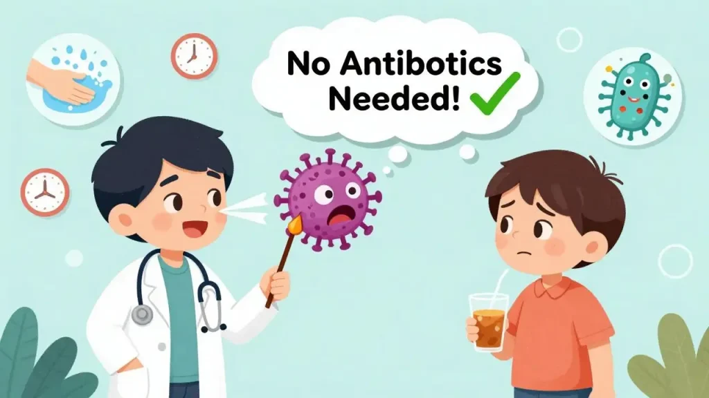 No antibiotics needed for Viral Infections