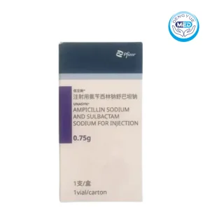 unasyn ampicillin sodium and sulbactam sodium injection 0.75g per vial per carton
