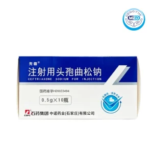 xianqu ceftriaxone sodium injection 0.5g per vial 10vials per box