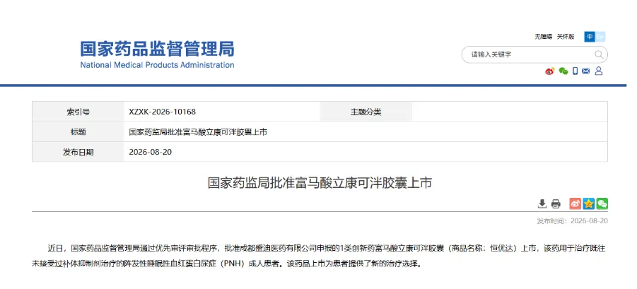 HengYouDa Approved for PNH in China