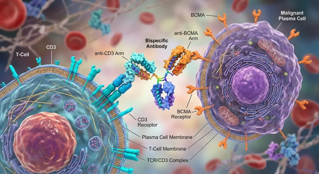Mechanism of BCMA/CD3 bispecific antibody