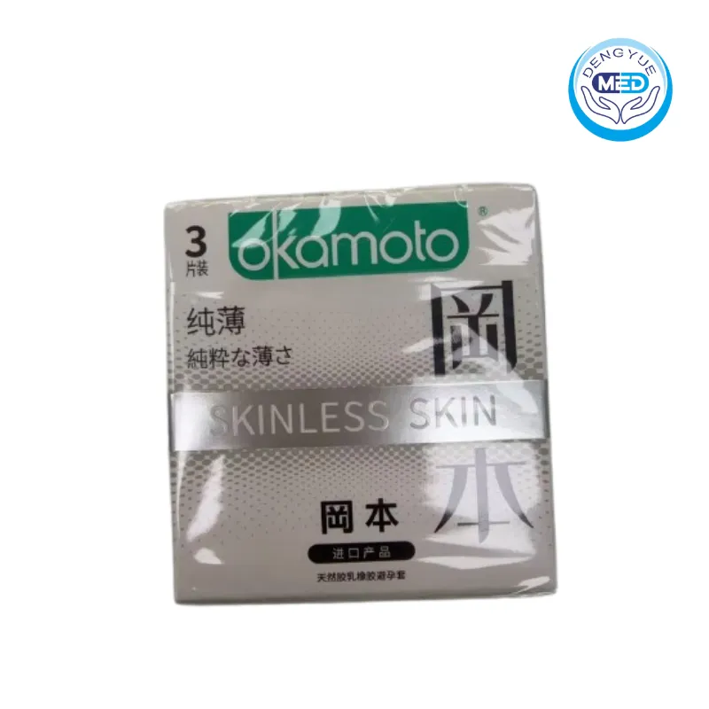 okamoto natural rubber latex condom 3pieces per box