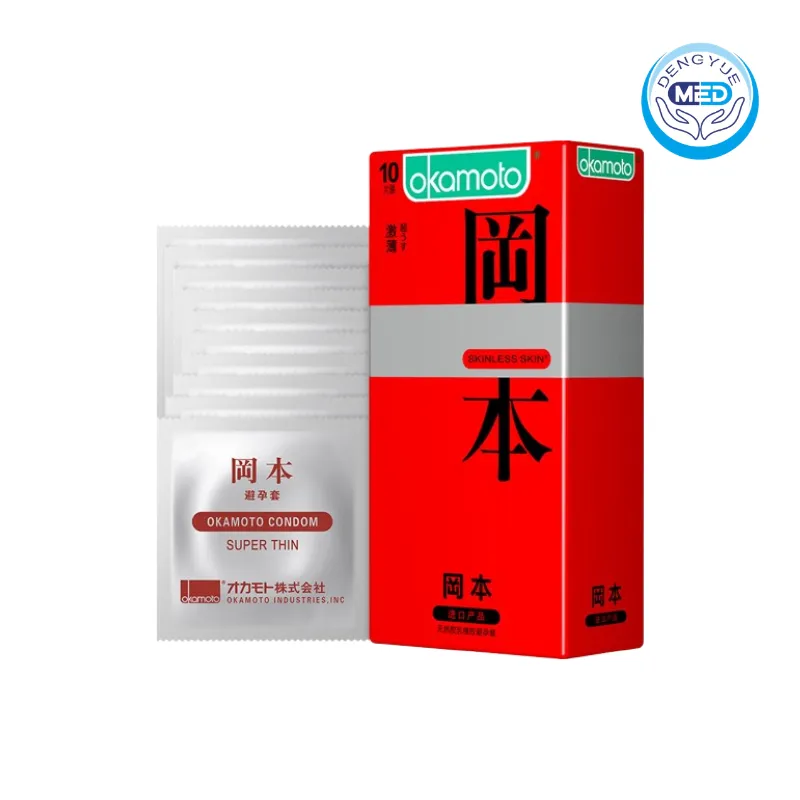 okamoto natural rubber latex condom contraception exciting thin 10 pieces package
